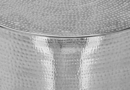 Drum Accent Side Table, Contemporary, Elegant Design - Chrome