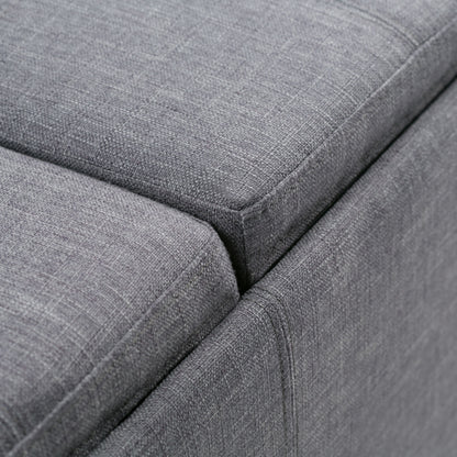 Avalon - Storage Ottoman - Slate Gray
