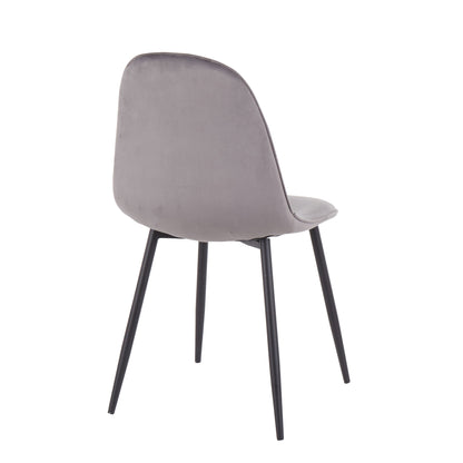 Pebble - Contemporary Chair (Set of 2) - Black / Gray