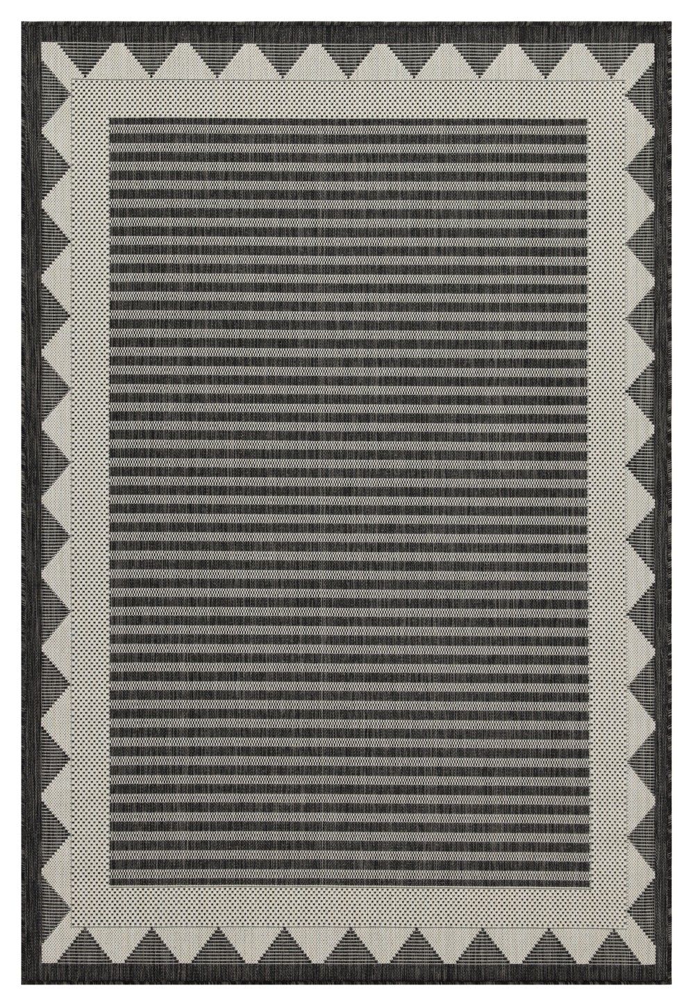 Sunshine - 7'10" X 10'3" Indoor, Outdoor Area Rug, Polypropylene - Anthracite