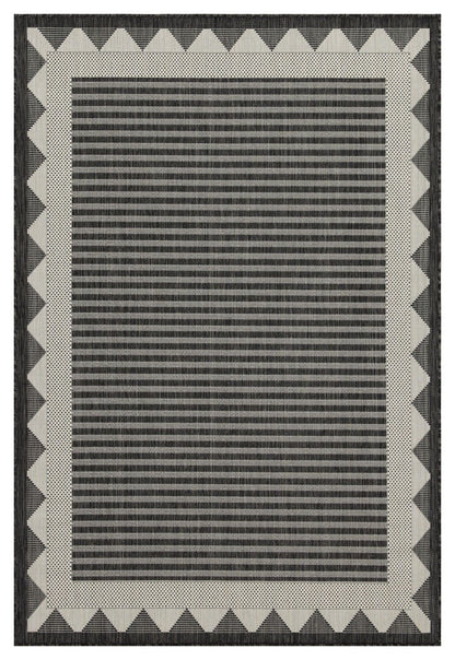 Sunshine - 7'10" X 10'3" Indoor, Outdoor Area Rug, Polypropylene - Anthracite
