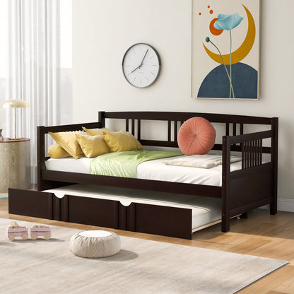Twin Size DayBed With Twin Size Trundle - Espresso