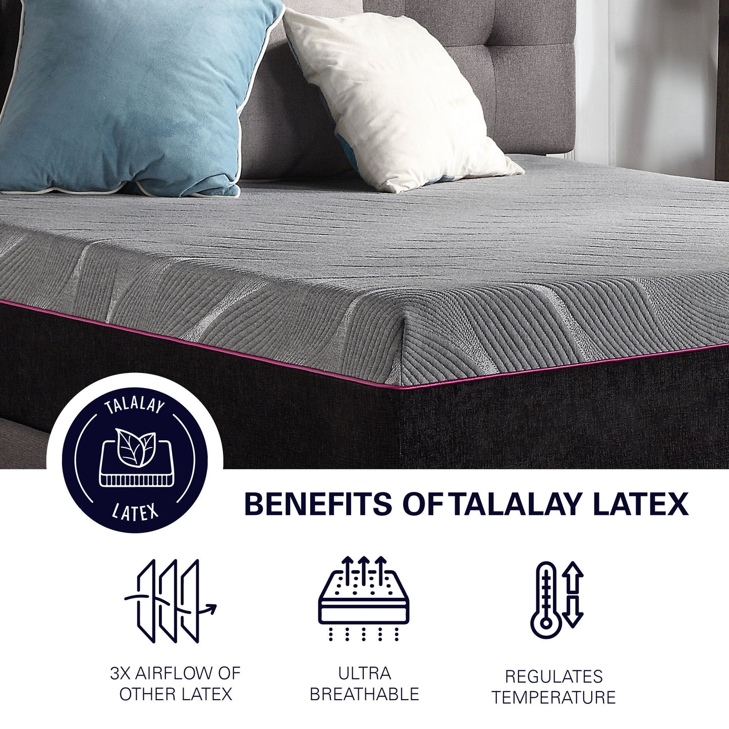 Renew - 11" Full Size Cooling Fast Responding Latex Foam Mattress - Gray