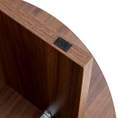 Versatile Round Coffee Table For Diverse Interior Styles, Blending Modern Minimalism With Nordic Elegance - Walnut