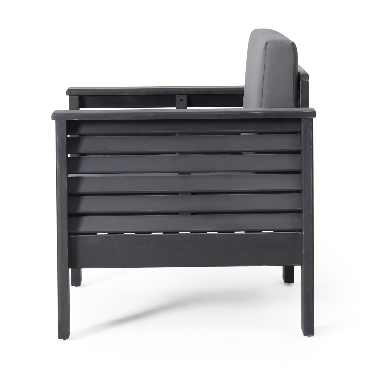Flare - Outdoor Club Chair With Water Resistant Cushions - Dark Gray