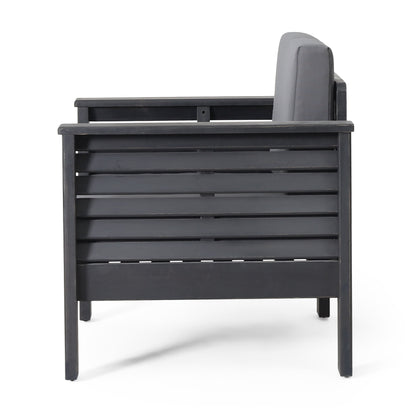 Flare - Outdoor Club Chair With Water Resistant Cushions - Dark Gray