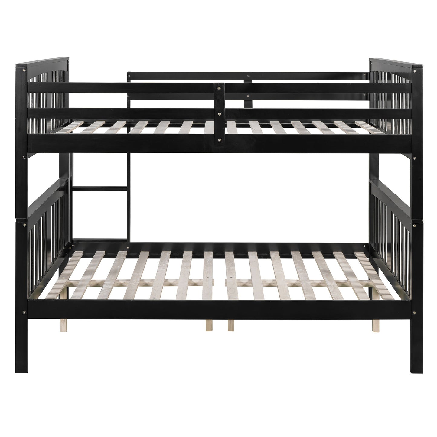 Full Over Full Bunk Bed With Ladder For Bedroom - Espresso