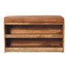 Buffalo - Hide Pull Out Shoe Storage Bench - Oak