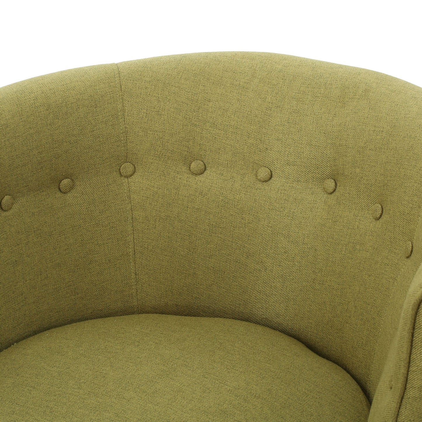 Contemporary Upholstered Club Chair With Button Tufting - Green