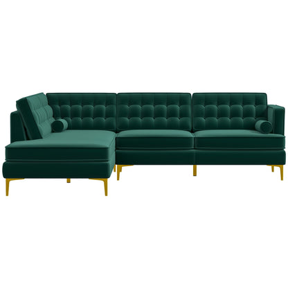 Brooke - Sectional Sofa Left Facing - Green