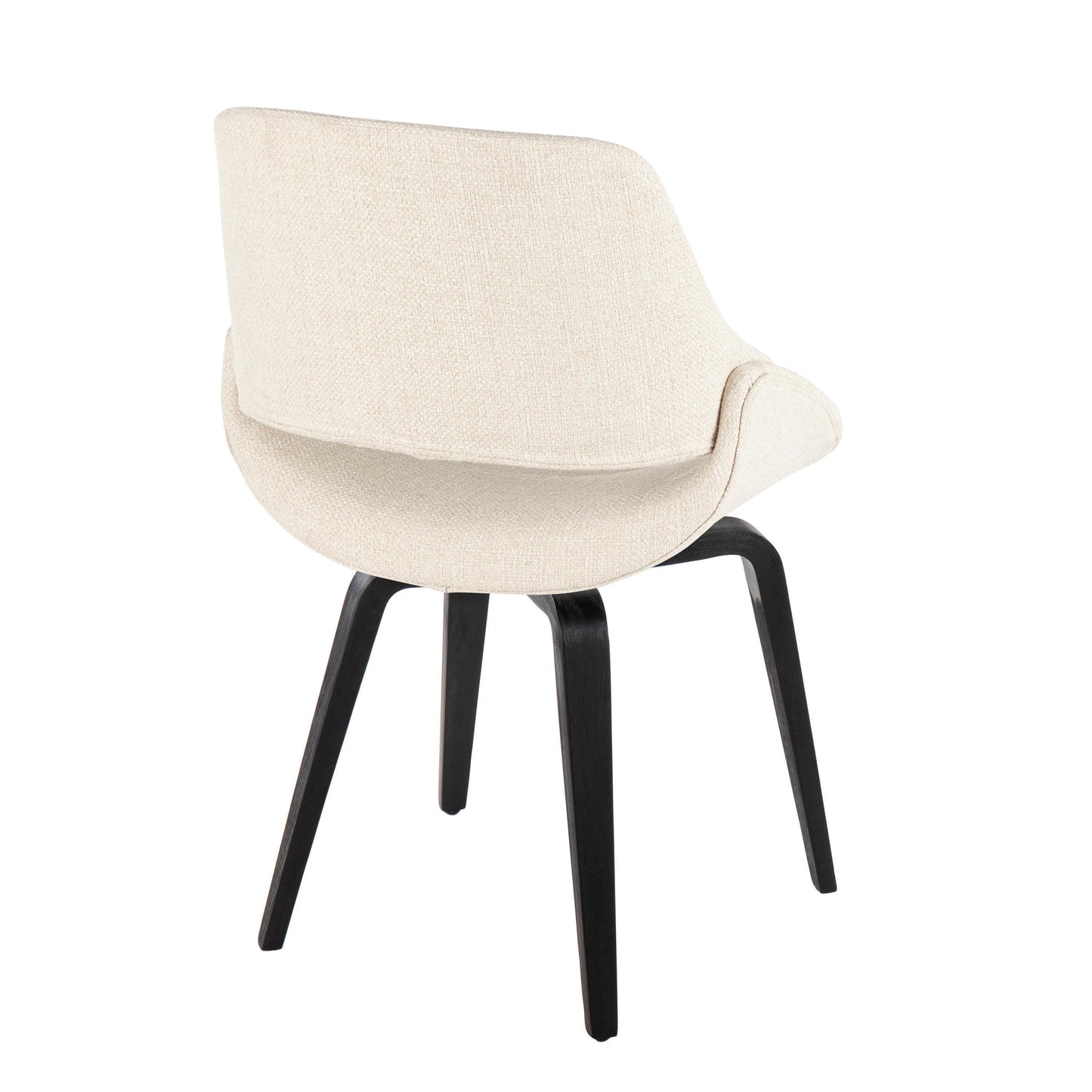 Fabrico - Mid-Century Modern Dining Chair (Set of 2) - Black / Cream