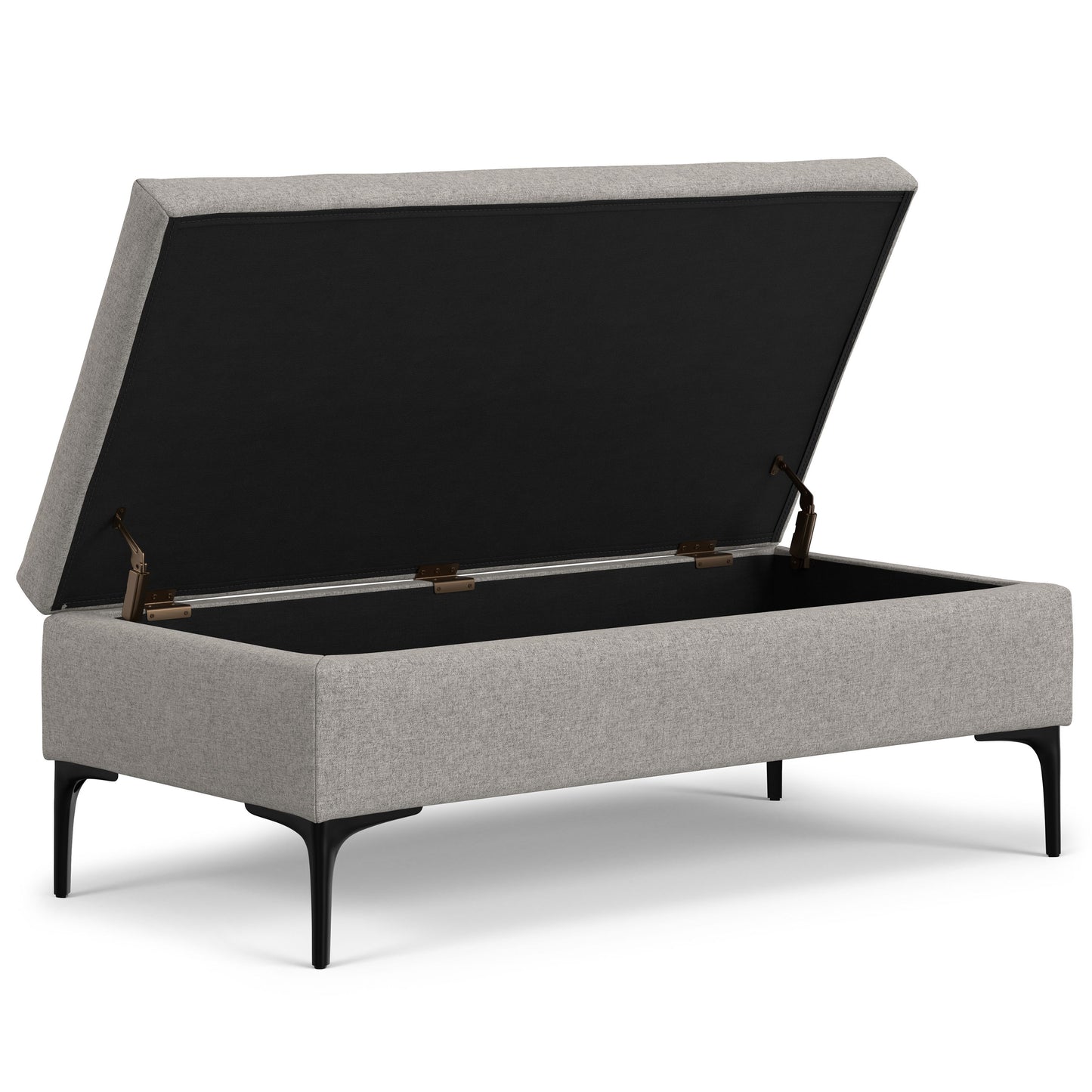 Rebecca - Large Coffee Table Storage Ottoman With Lift Up Lid - Gray