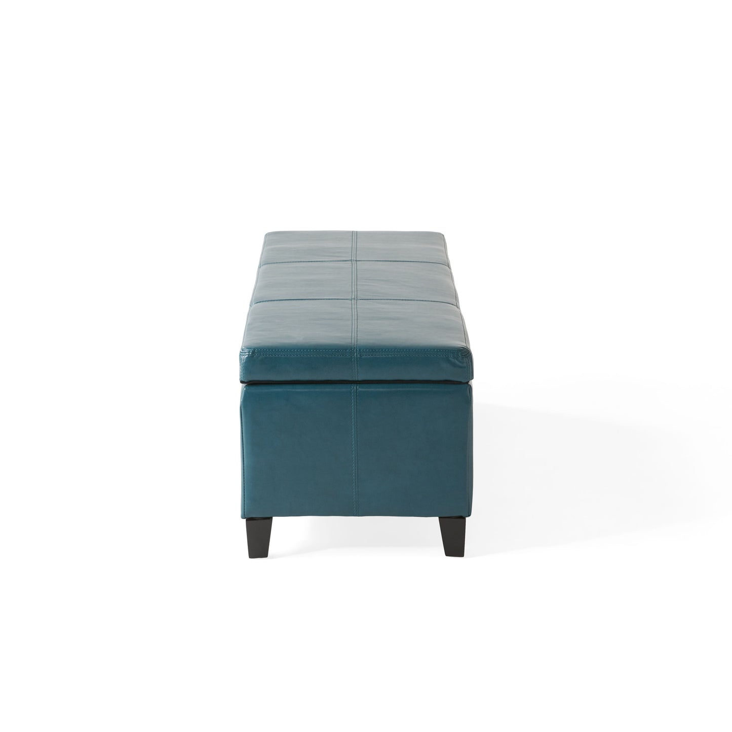 Glouster - Contemporary Storage Ottoman With Upholstered - Teal
