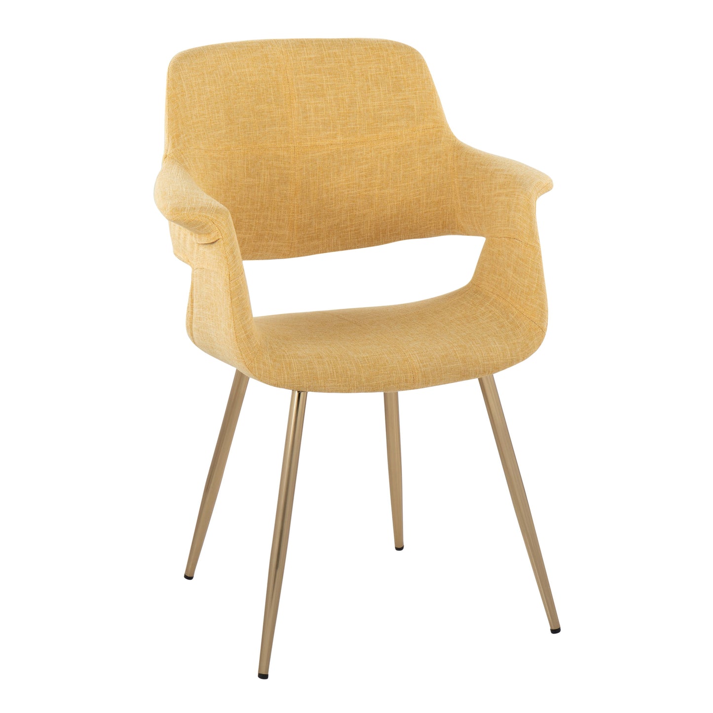 Vintage Flair - Glam / Art Deco Chair (Set of 2) - Gold / Yellow