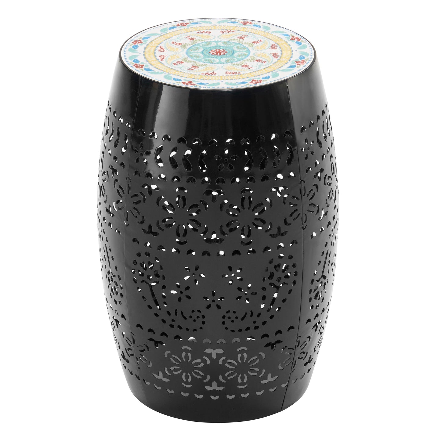Ruby - Modern Mosaic Side Table - Black