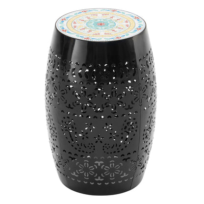 Ruby - Modern Mosaic Side Table - Black