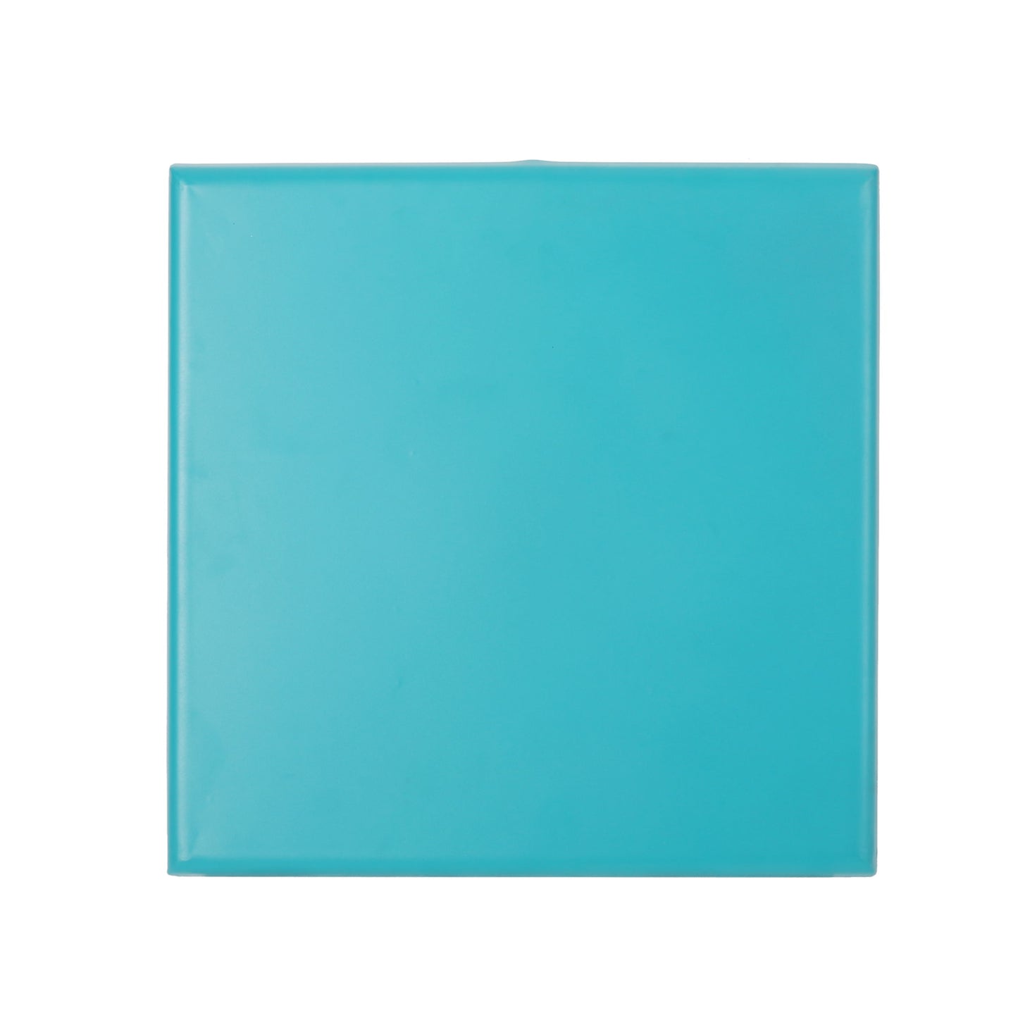 Outdoor Steel Side Table With X Shape Bottom Crossing Legs - Teal