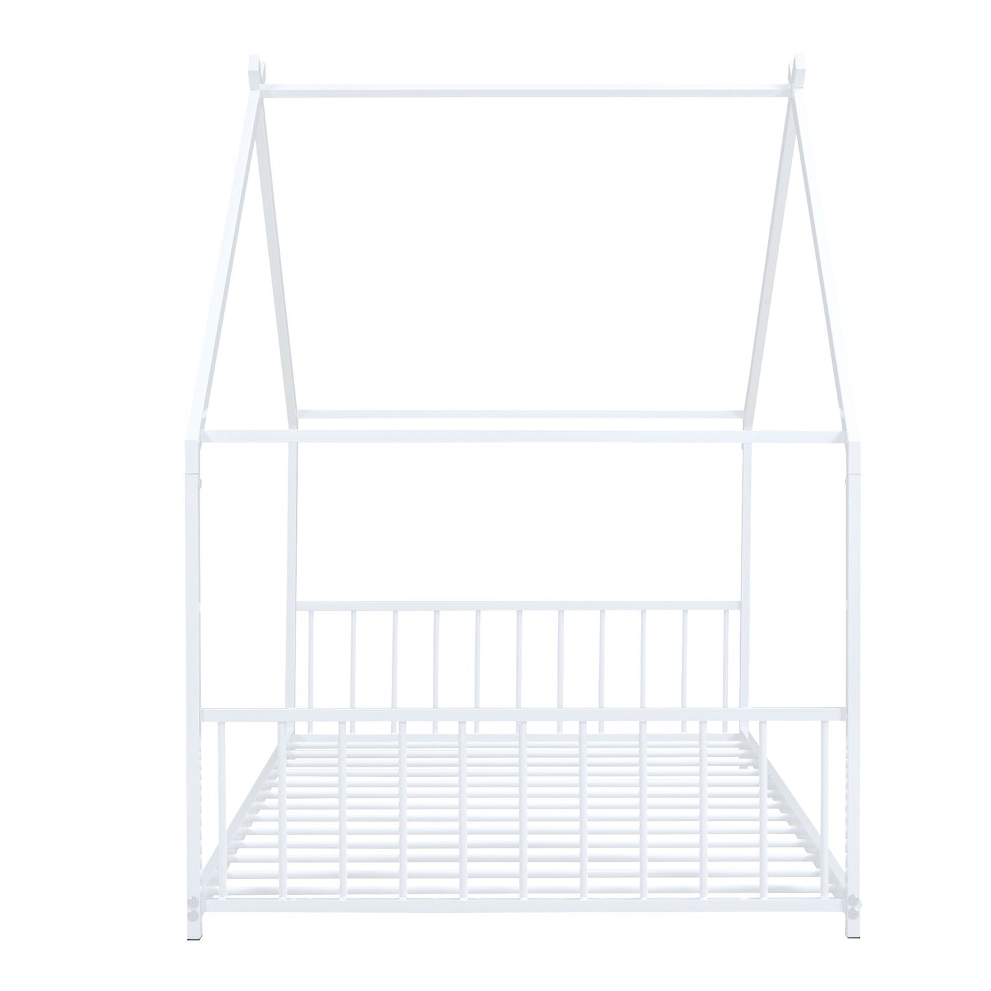 Twin Size House Bed - White