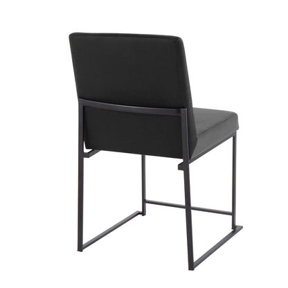 Fuji - Contemporary High Back Dining Chair (Set of 2) - Black