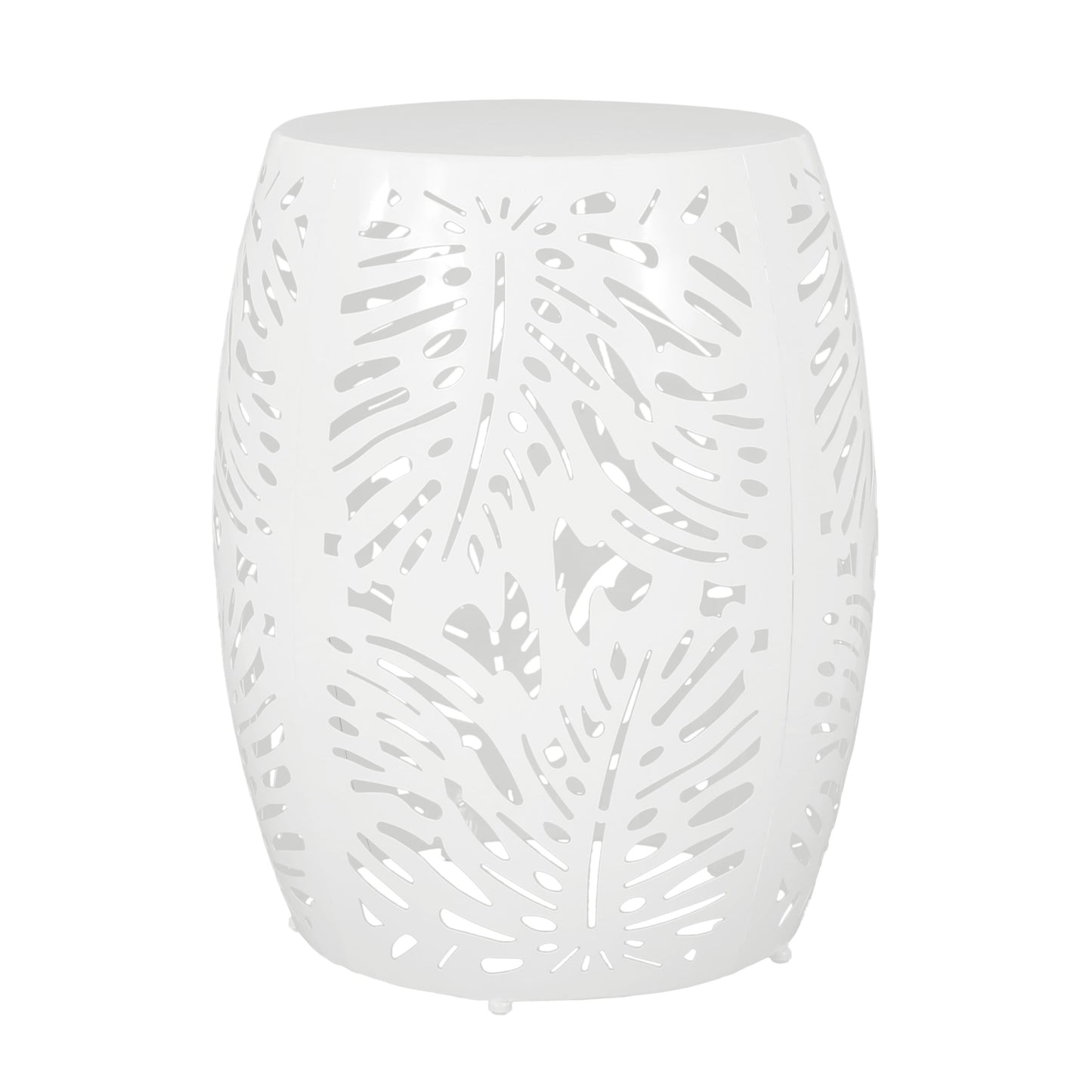 Metal End Table Large - White