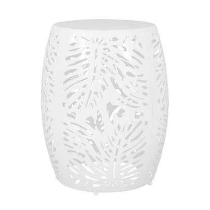 Metal End Table Large - White