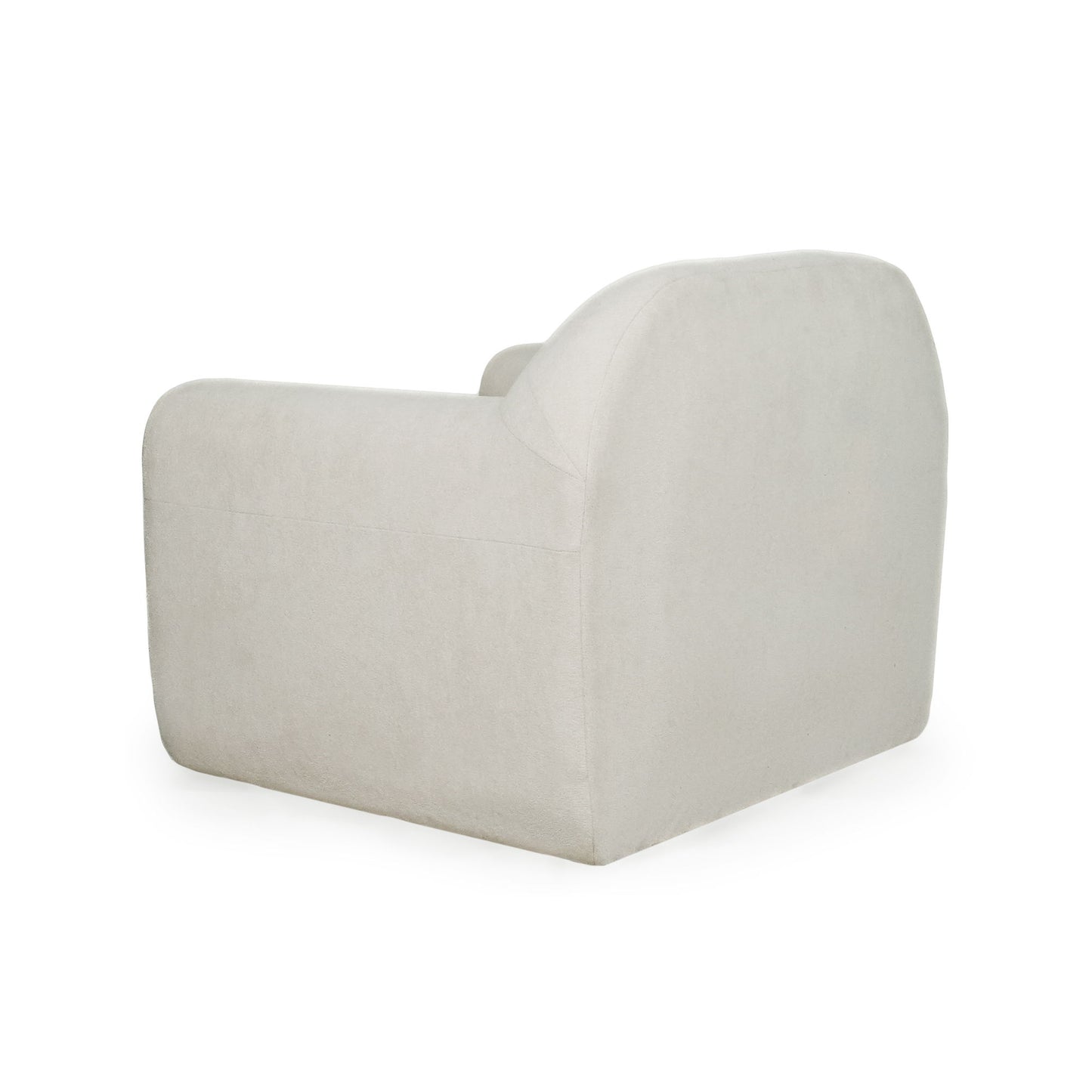 Harmonara - Boucle Upholstered Club Chair With Blind Tufting - Cream
