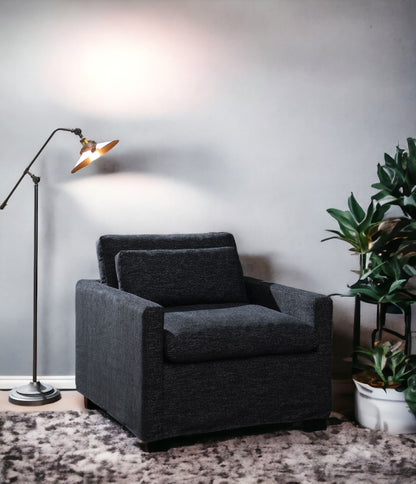 Naveen - Swivel Chair With 1 Toss Pillow - Dark Gray