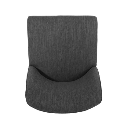 Modern Rustic Dining Chair (Set of 2) With Solid Wood Frame - Charcoal