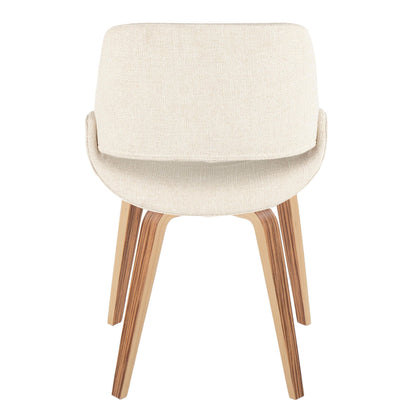 Fabrico - Mid-Century Modern Dining Chair (Set of 2) - Cream / Zebra