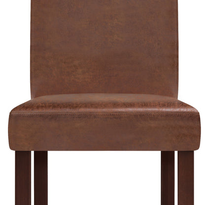 Acadian - Parson Dining Chair (Set of 2) - Distressed Saddle Brown