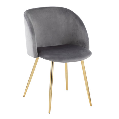 Fran - Contemporary Chair (Set of 2) - Gold / Silver