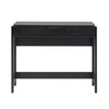Transitional Reeded Writing Desk With Drawer - Black