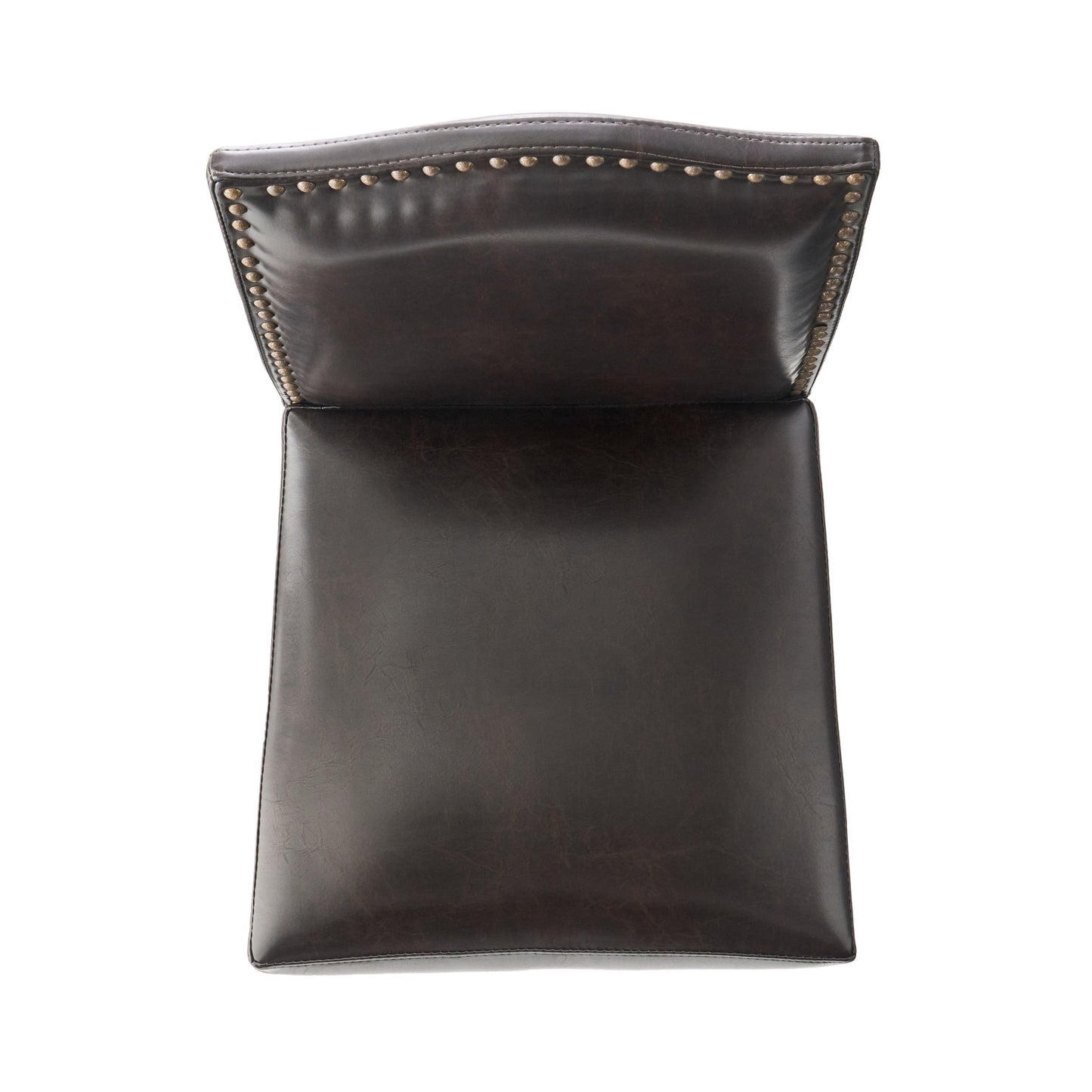 Bar Stools (Set of 2), Upholstered Barstools Armless, Rubber Wood Leg - Brown
