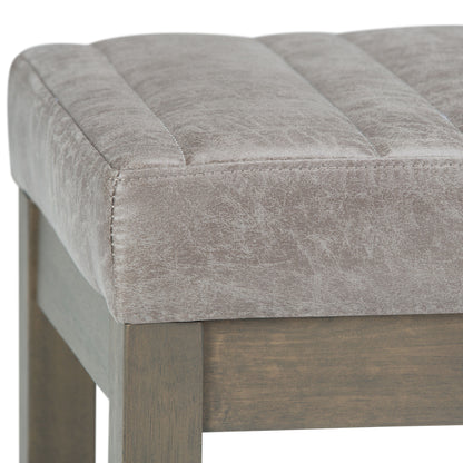 Casey - Ottoman Bench - Distressed Gray Taupe