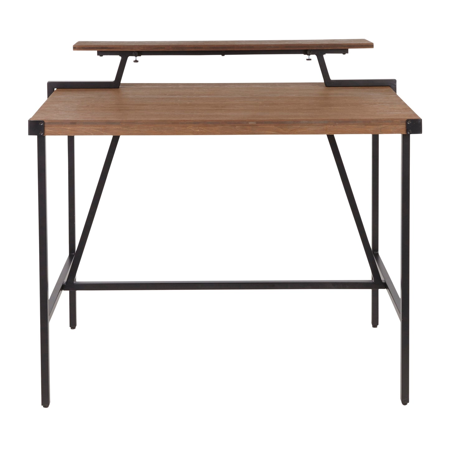 Gia - Industrial Counter Table - Black / Brown