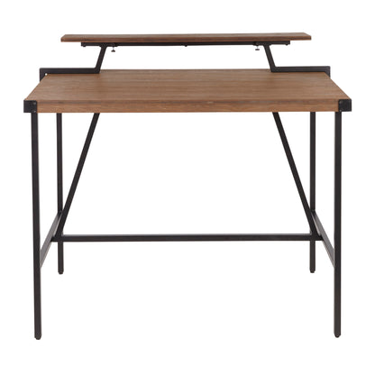 Gia - Industrial Counter Table - Black / Brown