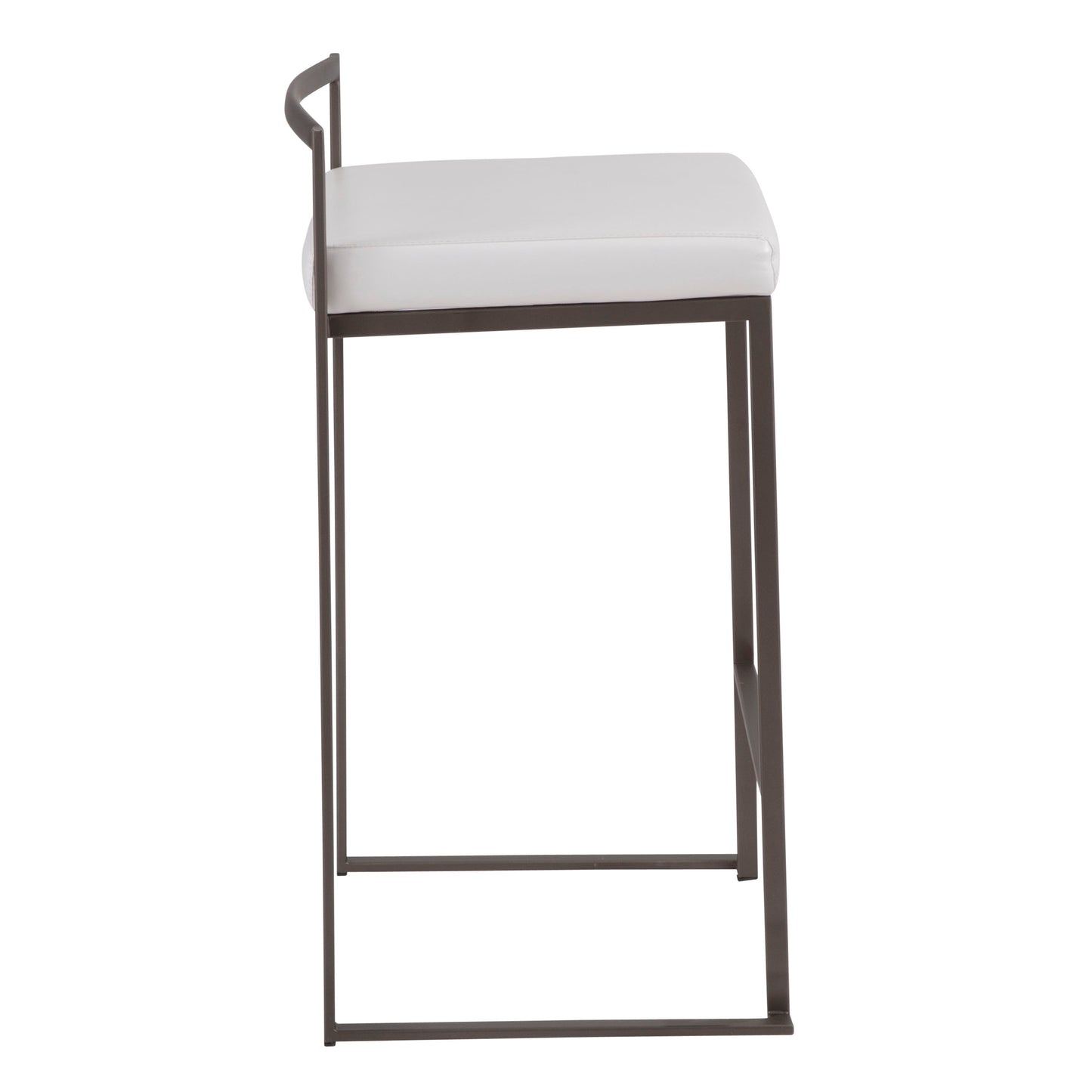 Fuji - Industrial Stackable Counter Stool (Set of 3) - White