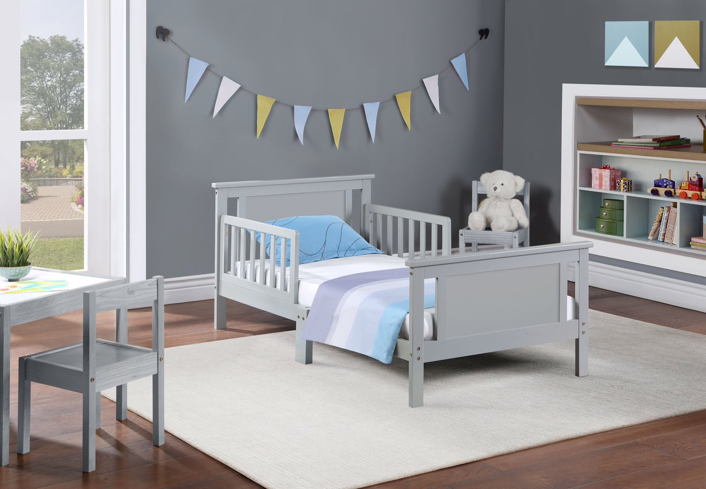 Connelly - Reversible Panel Toddler Bed - Rockport Gray