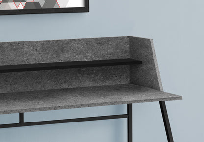 Computer Desk For Home Office, Laptop, Storage Shelves, Elegant Design - Gray