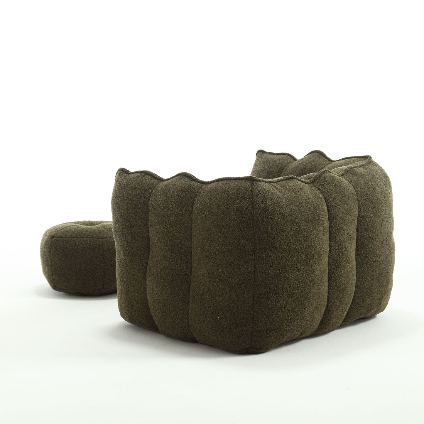 Soft Bean Bag Chair With High Resilient Foam (Chips) - Olive Green