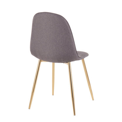 Pebble - Contemporary Chair (Set of 2) - Gold / Charcoal