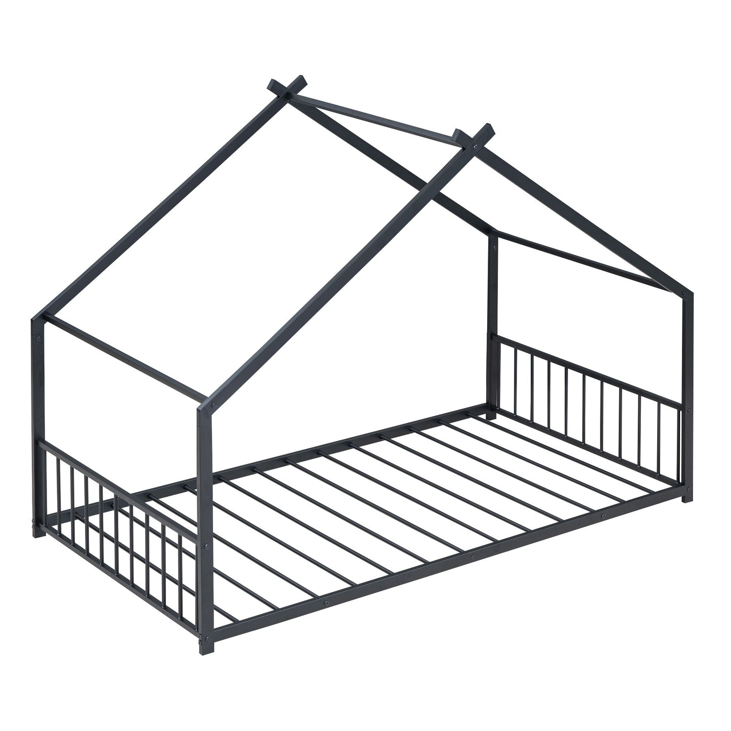 Twin Size House Bed - Black