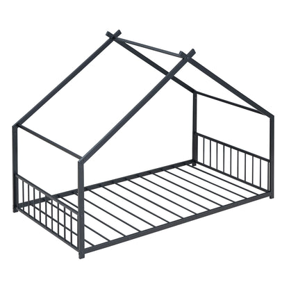Twin Size House Bed - Black