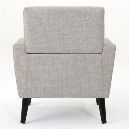 Devotion - Upholstered Club Chair With Birch Wood Legs - Beige