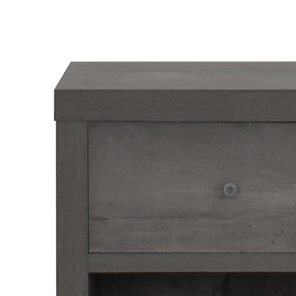 Nystrom - Wood Single Drawer Nightstand - Gray
