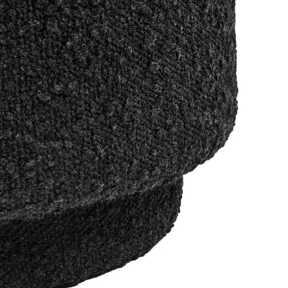 Fuji - Mushroom Footstool Ottoman - Ebony Black