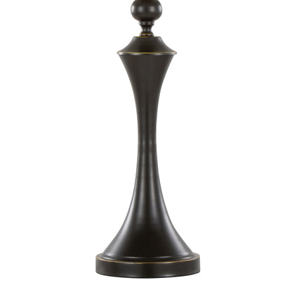 Flint - Contemporary Table Lamp Built In USB Port (Set of 2) - Oil Rubbed Bronze - White