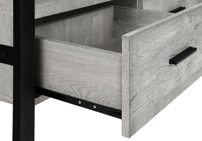TV Stand, Console, Media Entertainment Center, Storage Drawers, Contemporary & Modern - Gray