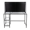 Geo - Tier Contemporary Desk - Black / Clear