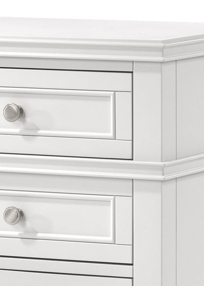 3 Drawer Nightstand With USB - White